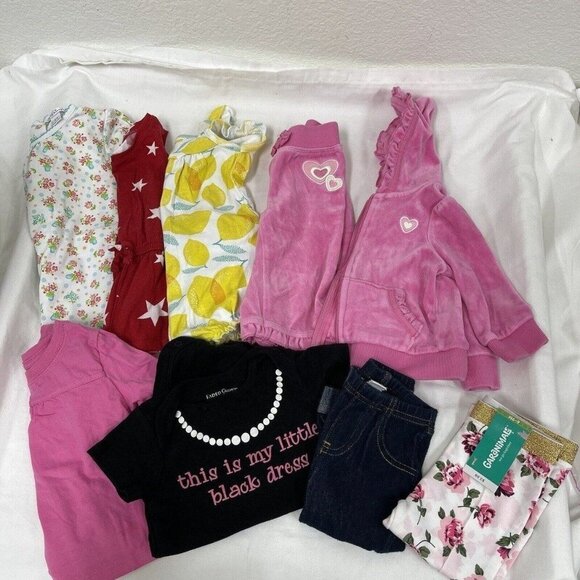 9 Piece LOT Baby girl clothes 6-9 Months some NWT Place Pink Set 9 PCs - Picture 1 of 12